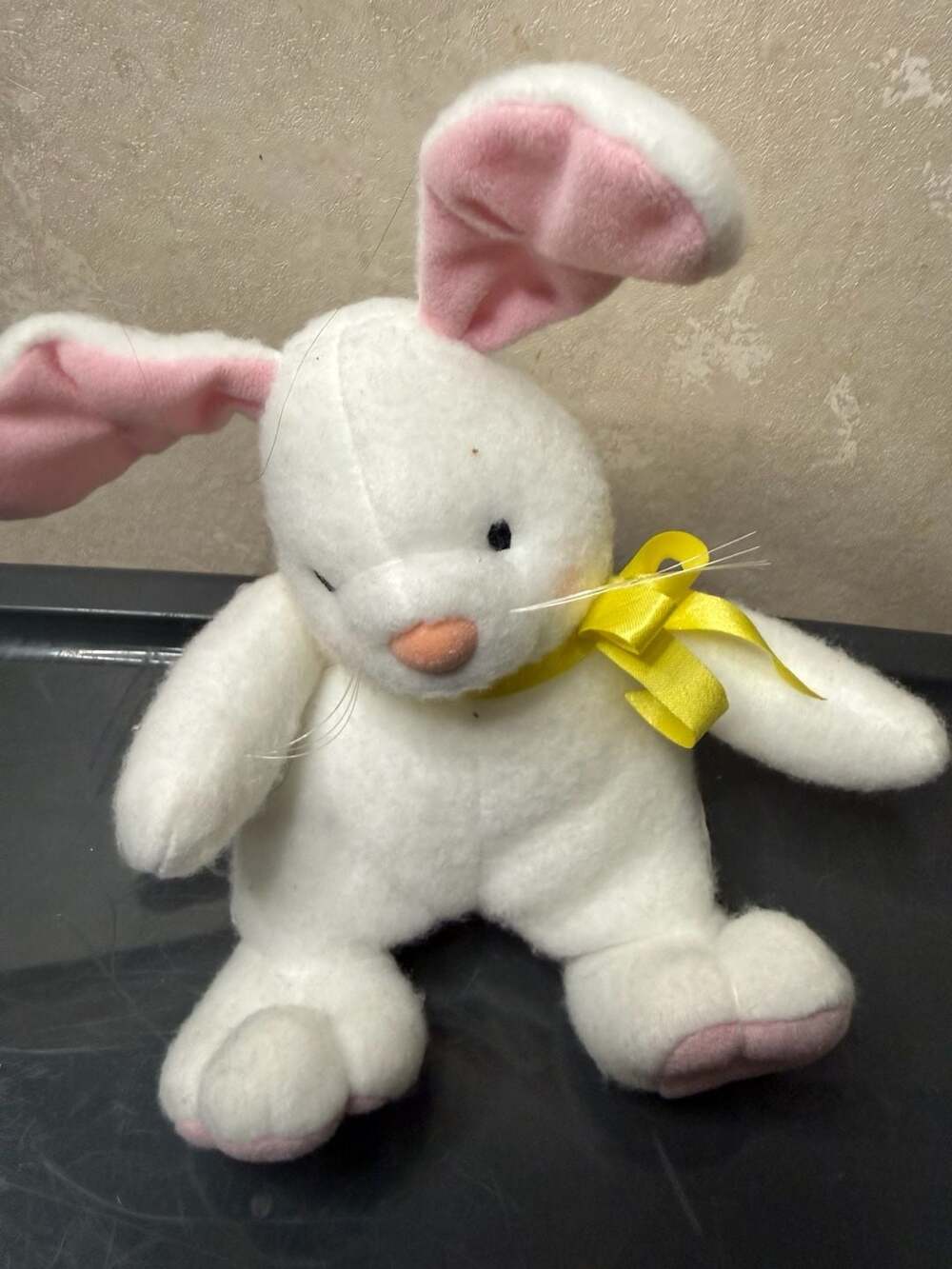Hallmark Little Bounder Plush Bunny Rabbit Stuffed Animal Yellow Ribbon